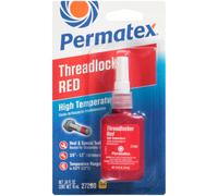 Permatex 27200 High Temperature Threadlocker: Permanently Locks Studs with up to 3,000 PSI Holding Power, Replaces Set Screws & Snap Rings, Removal Requires Heat or Special Tools,Red, 10ml