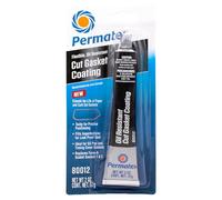 Permatex 80012 Black Cut Gasket Coating, Flexible, Oil-Resistant Silicone Sealant for Paper, Cork & Rubber Gaskets, Extends Gasket Life, Fills Scars, Tack-Free in 1 Hr, 2 Oz.