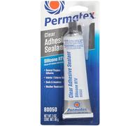 Permatex 80050 Clear RTV Silicone Adhesive Sealant, General Purpose Adhesive, Seals & Insulates, Interior and Exterior Usage, Waterproof, Durable and Flexible 1x 85g