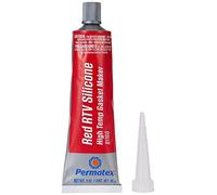 Permatex 81160 High-Temp Red RTV Silicone Gasket: Suitable for Exhaust Manifold, Header, Turbochargers & Slip Fit Exhaust Parts, Temperature Resistant (up to 343°C), Sensor Safe, Non-Corrosive 1 x 85g