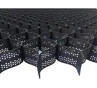 Permeable Gravel Driveway - 2" Tall Polyethylene Honeycomb Stabilization for Backyard, Mud Control & Slope Management - 4x4m (13x13ft) Earthwork Solution