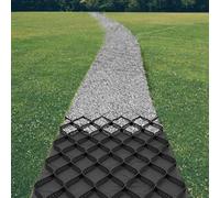 Permeable Gravel Ground Grid - 2" Thick Bilizat Grids for Landscaping Patios Walkways & Driveways - Easy to Install & Cut (1x8m/3.3x26ft) - Erosion Control Solution