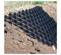 Permeable Ground Stabilizat Grid for Mud Prevent 4 Inch High Gravel Draina Solut for Parking Lots and Landscaping on Steep Slopes 16.5 x 31 Ft Mat