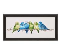 Permin Budgerigars Counted Cross-Stitch Kit