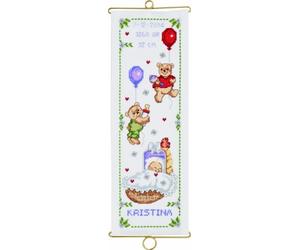 Permin Christening Girl Counted Cross Stitch Kit, Multi-Colour