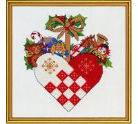 Permin Christmas Heart Decoration Counted Cross Stitch Kit