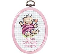 Permin Counted Cross Stitch Kit Baby Girl Mini 1