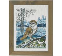 Permin counted cross stitch kit "Barn owl", 31x41cm, DIY, 90-2171