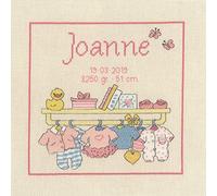 Permin Counted Cross Stitch Kit Bobbi Baby Girl Sampler