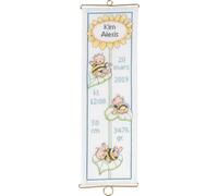 Permin Counted Cross Stitch Kit Bumble Bee Baby Banner
