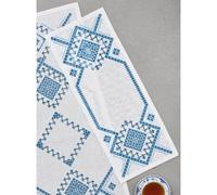 Permin counted Hardanger table runner stitch kit "Hardanger blue", 27x69cm, DIY,