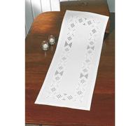 Permin counted Hardanger table runner stitch kit "Hardanger white", 39x102cm, DI
