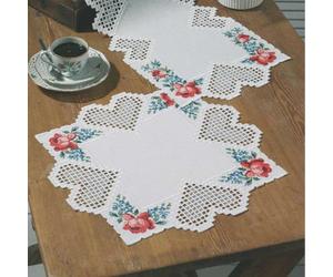 Permin Counted Hardanger Tablecloth Stitch kit Hardanger, 42x42cm, DIY, 10-3870