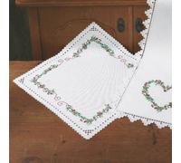 Permin counted Hardanger tablecloth stitch kit "Hardanger berries", 49x49cm, DIY