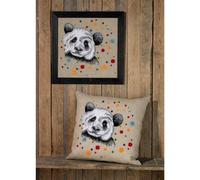 Permin cushion counted cross stitch kit "Panda", 60x60cm, DIY, 83-9404