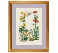Permin Dragonfly & Flowers Counted Cross Stitch Kit