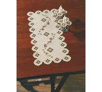 Permin Hardanger Table Runner Embroidery Kit Hardanger Beige Counted Pattern