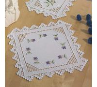 Permin Hardanger Tablecloth Embroidery Kit Hardanger Violet Counted Multi