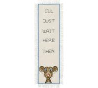 Permin Ill Just Wait Here Counted Cross Stitch Kit, 7cm x 22cm