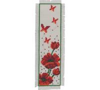 Permin Poppies Counted Bookmark Cross Stitch Kit