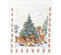 Permin Teddy Tree Advent Calendar Counted Cross Stitch Kit