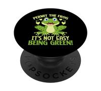 Permit The Frog Its Not Easy Being Green PopSockets Adhesive PopGrip