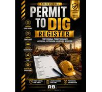 Permit to Dig Register: Professional Record Book for Permit Issuance, Authorization, Risk Assessment, Utility Verification, Extensions, Closure & ... for Excavation Projects, Underground...