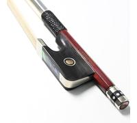 Pernambuco Cello Bow with Ebony Frog, Nickel Silver Mounted Horsehair Bow for 4/4 3/4 Cello, String Instrument Bow for Practice, Performance, Bowing Control and Cello Maintenance Use