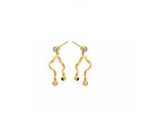 Pernille Corydon Hellir Earrings 18 ct. Goldplated Silver e-465-gp - Woman - 925 Sterling Silver Blue/Gold