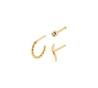 Pernille Corydon Ocean Flow Earrings 18 ct. Goldplated Silver c-116-gp - Woman - 925 Sterling Silver Gold