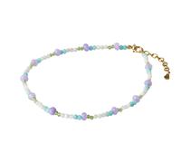 Pernille Corydon Sea Colour Ankle chain Goldplated Silver A-860-GP - Woman - 925 Sterling Silver Multicoloured 23 cm