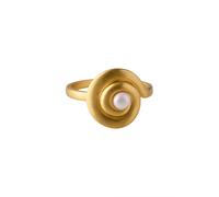 Pernille Corydon Shell Flower Ring Goldplated Silver r-346-gp-54-1 - Woman - 925 Sterling Silver Gold 54