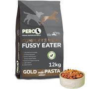 Pero Fussy Eater Gold with Pasta - Dry Dog Food, Perfect For Fussy Dogs, Formulated for Picky Eaters, All Natural Ingredients, Great For Adults to Seniors, 12kg Bag