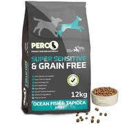 Pero Super Sensitive - Ocean Fish and Tapioca Dry Dog Food - Hypoallergenic & Grain Free, Perfect For Sensitive Stomachs & Dogs with Digestive Issues, No Artificial Flavours,12kg Bag.