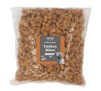 Pero Natural Dog Treats - Turkey Bites - 100% Turkey, High Protein, Grain Free, Healthy Dog Snack - 1kg Pack