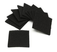 PeroFors 10Pcs 28Ppi Black Square Activated Carbon Foam Sponge Air Filter Pads Set For Smoke Absorber