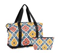 Peronal Item Travel Large Carry On Airport gym bag duffel bag for Travel Large Capacity, Moroccan Style irregular Patterns