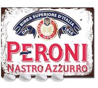 Peroni Metal Bar Signs - Fixings Included - Bar Accessories for Home Pub or Outdoor Garden Pub Wall Plaque for Man Cave Gift Ideas Beer Signs with Vintage Memorabilia sign