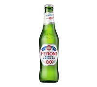 Peroni Nastro Azzurro 0.0% - Alcohol Free Italian Lager, Case of 12 Bottles