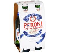 PERONI Nastro Azzurro Bottles 4 x 330ml (5% ABV)