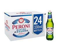 Peroni Nastro Azzurro Italian Lager, 24 x 330ml, 5% ABV, Brewed in Italy, Premium Lager (Packaging may vary)