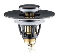 PerPaiMe Universal Bathroom Sink Drain Plug - Stainless Steel Pop Up Drain Stopper, 1.25" Bullet Core, Oil Rubbed Bronze