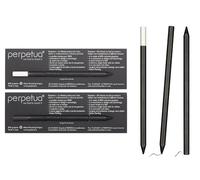 Perpetua Promo Offer Set of 2 Pencils White + Black - Lapis HB in Recycled Graphite with Built-in Rubber, Almost Infinite Pencil for Professional and Artistic Drawing - Ecological Pencil