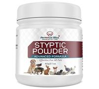 Perpetual Bliss Styptic Powder (Large 60g Tub) For Dog, Cat, Other Pets. Helps Stop Bleeding On Paws From Dog Nails Clippers, Dog Nail Grinders When Grooming. Essential Part Of Pet First Aid Kit