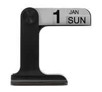 Perpetual Calendar Easy to Use Modern Monthly Durable Standing Desk Ornament black 17x9x16cm