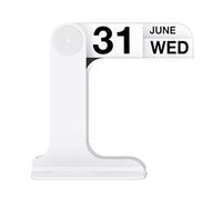 Perpetual Calendar Easy to Use Modern Monthly Durable Standing Desk Ornament white 17x9x16cm