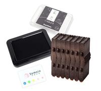 Perpetual Calendar Rubber Stamp Set｜Consolidated Numbers Stamp English GRJ-5ACE，Stamp Pad IROMOYO Traditional Japanese Ink Colour Black (Sumi-Iro) HAC-1-K & Sticky Notes Set