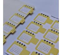 Perpetual Calendar Stickers Customizable Index Tabs Monthly Planner Tabs for Project Management, Track Annual Goals, Client Files (Wisdom)