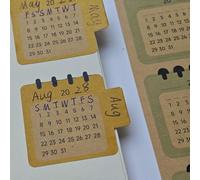 Perpetual Calendar Stickers Customizable Monthly Tabs Divider Index Labels for Journals, Notebooks & DIY Planning (Romance)