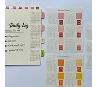 Perpetual Calendar Stickers Customizable Monthly Tabs Divider Index Labels for Journals, Notebooks & DIY Planning (Treasures)